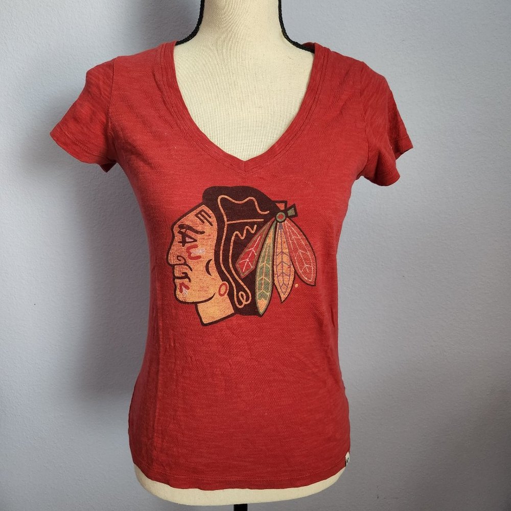 Forty Seven Brand NHL Chicago Blackhawks Short Sleeve T-Shirt Size Small